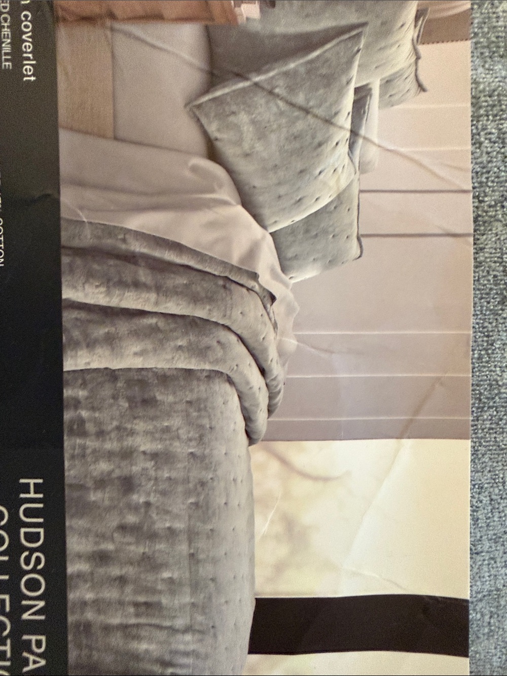 Bloomingdale's Light Gray Quilted Coverlet